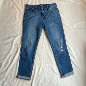 Gap Best Girlfriend Distressed Cuffed Jeans